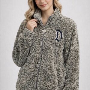 Disney Parks Disneyland Sherpa Fleece 
Zip Up Jacket with D Logo